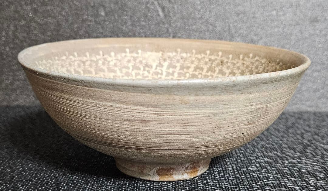 徳島県鳴門【森浩三】造　三島茶碗　刷毛目茶碗　茶道具　茶器