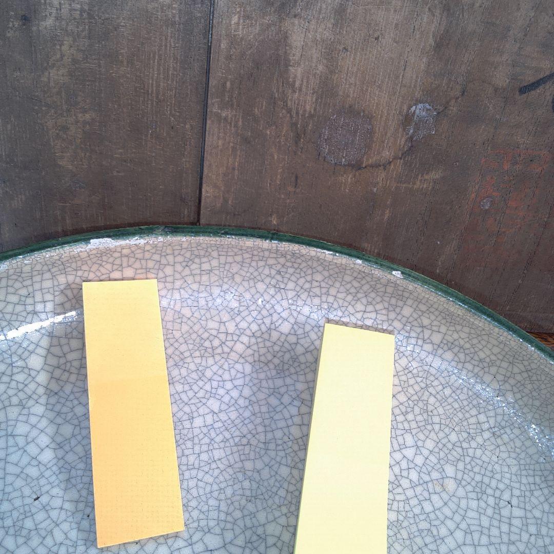 骨董５ 緑色の花模様漆器茶器 木箱付き