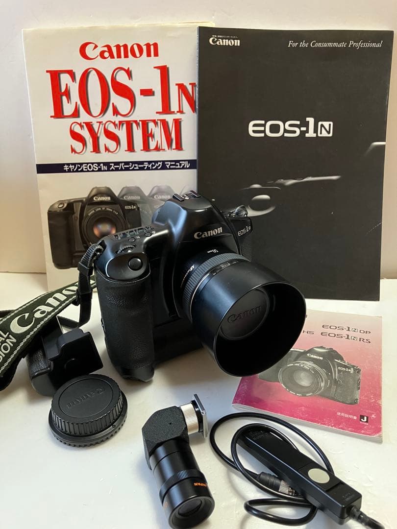 ⑩ジャンク】Canon EOS-1N HS、EF50、angle finder他