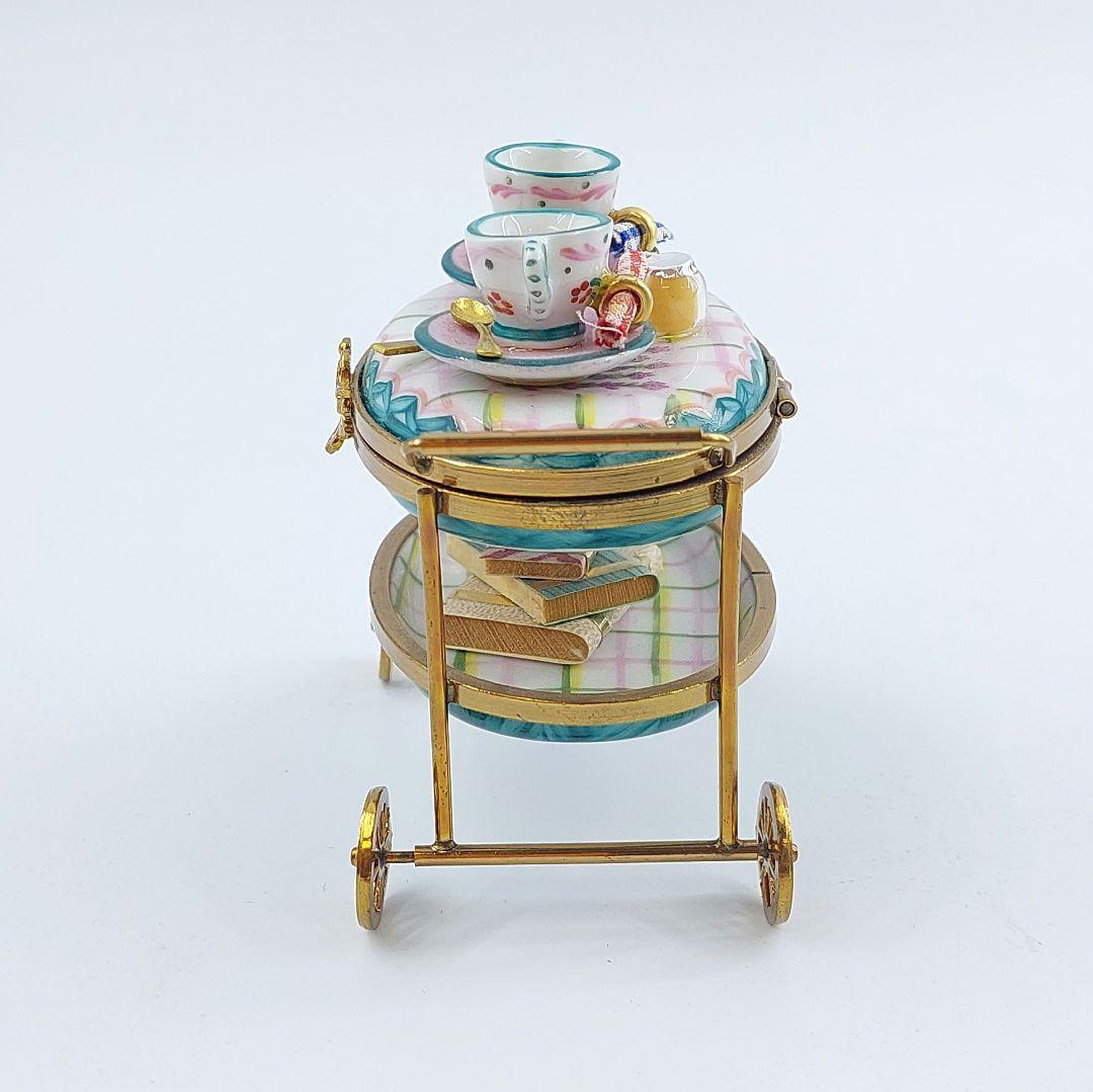 リモージュボックス 磁器 真鍮 ブレックファースト キッチンワゴン フランス