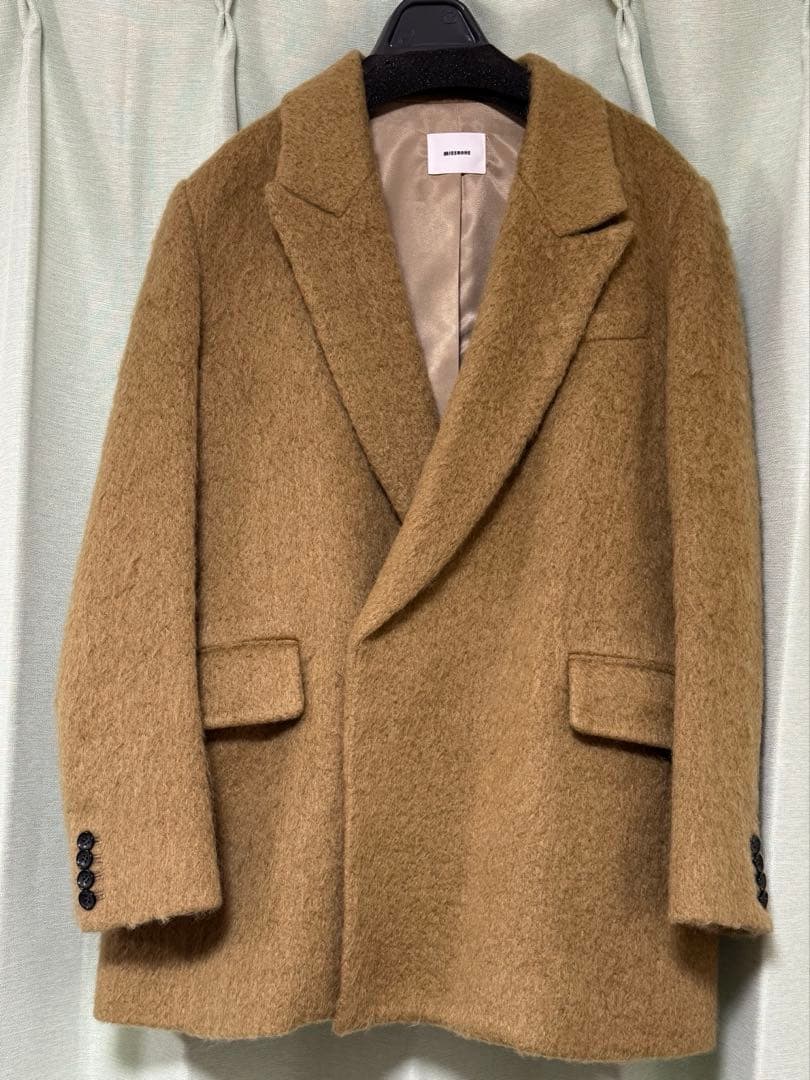 ミースロエ　シャギーダブルブレストジャケット　キャメル　サイズ0