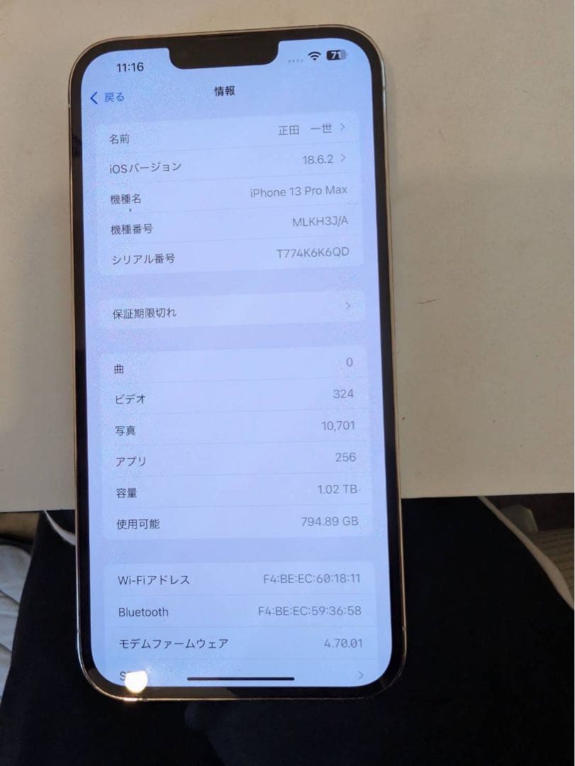 J*z様 美品　隕石シール付き　iPhone13promax 1TB