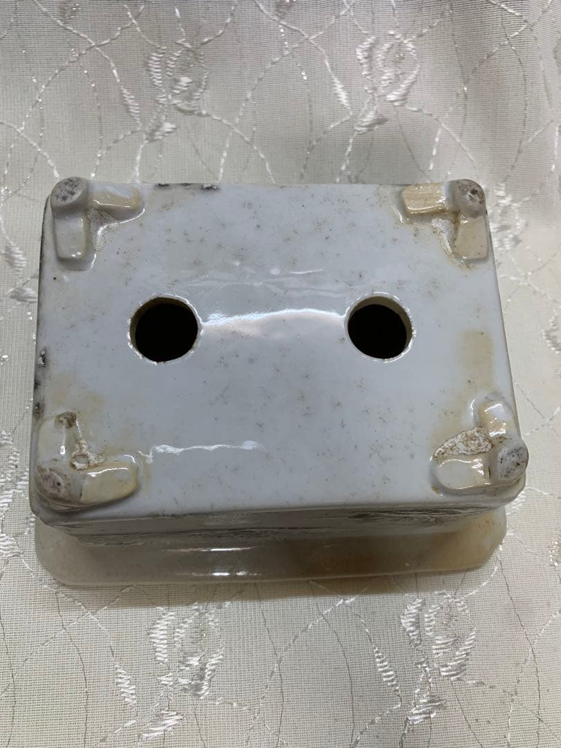 南京　絵鉢　長方