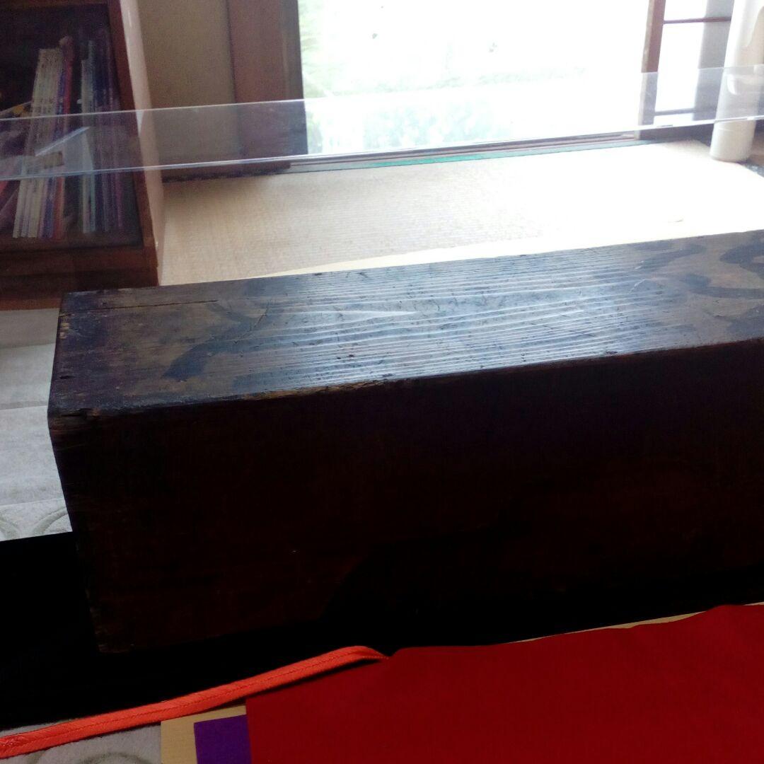 江戸時代稀少１８２９年豪商旧家蔵出大型サイズ時代木製箱アクリルケース入当時物