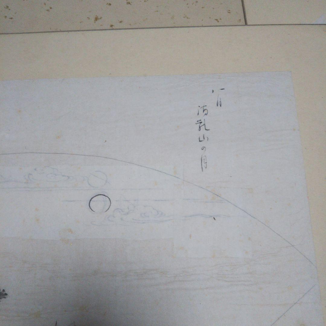 骨董   江戸名所   十二ヶ月   屏風法下画