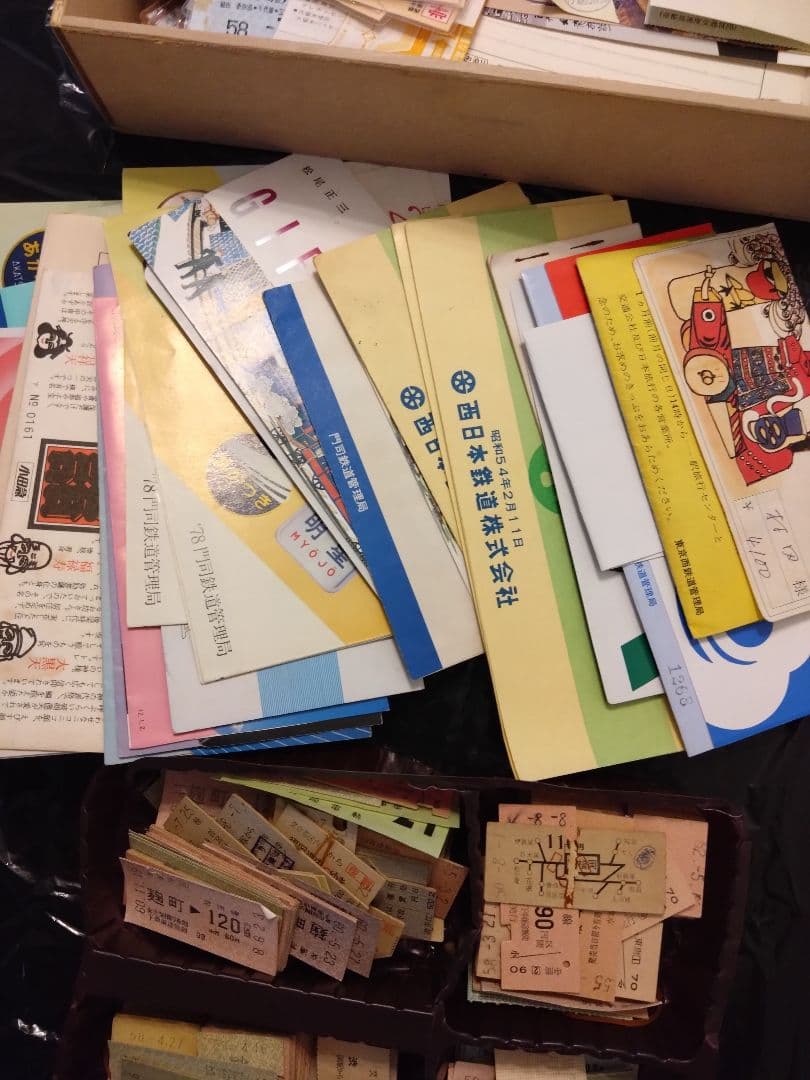 古い切符やチケットのコレクション