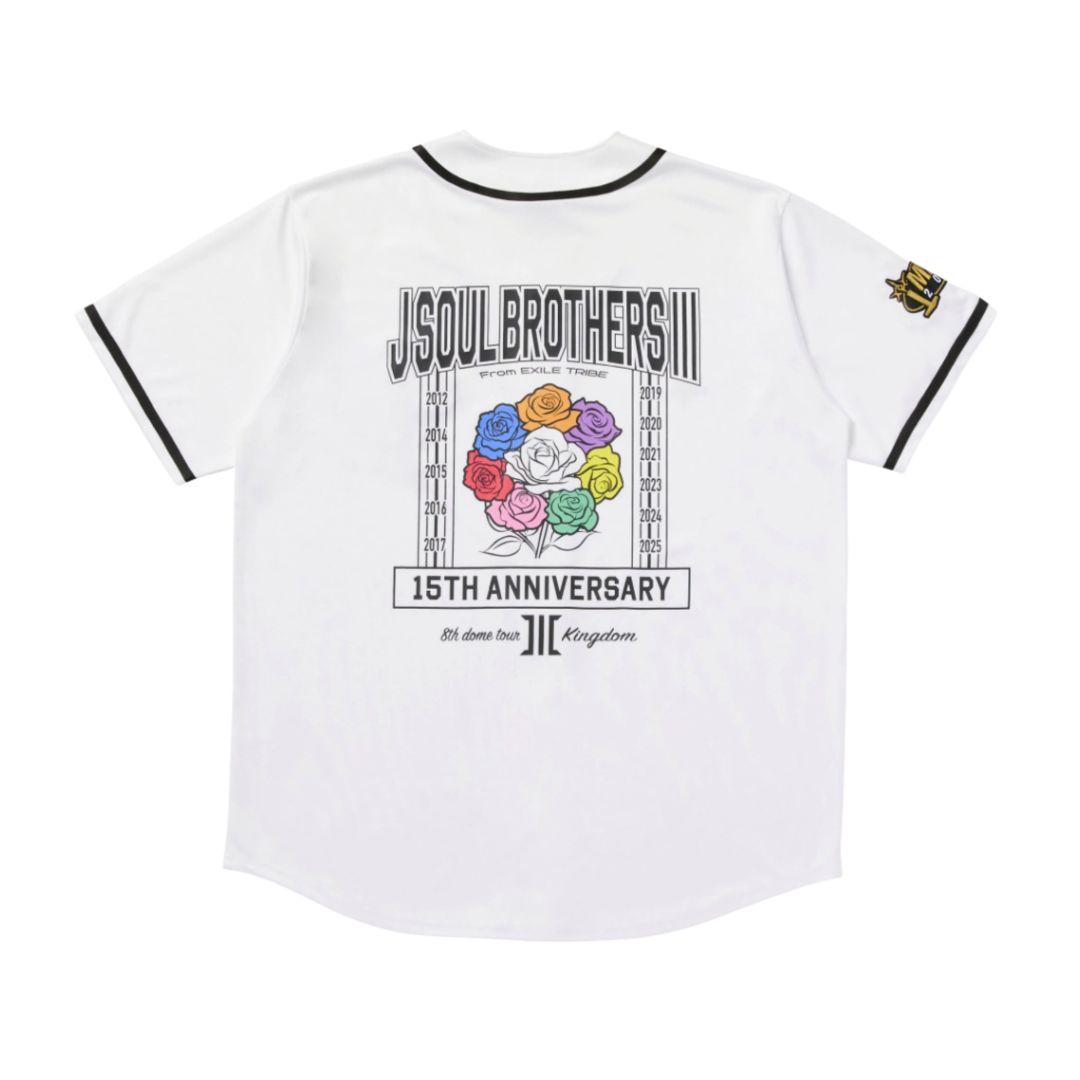 【FC限定】ベースボールシャツ WHITE　2025KINGDOM　三代目JSB