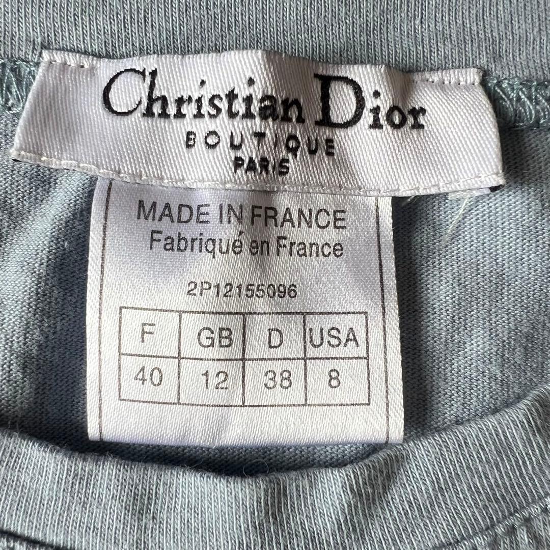 Christian Dior タンクトップ ガリアーノ期 ライトブルー 刺繍