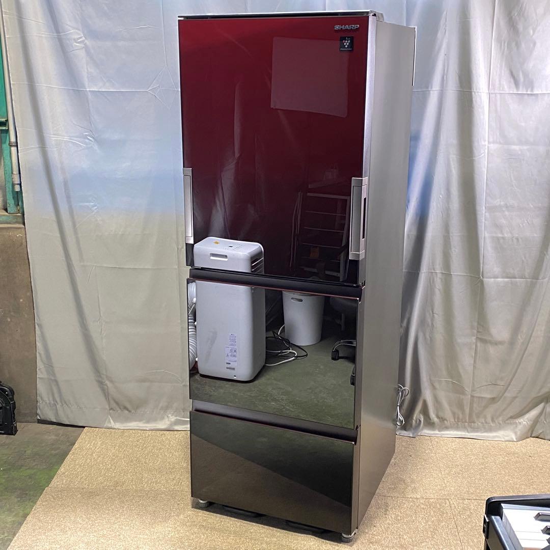 ＆ わりと美品 SHARP 冷蔵庫 356L SJ-GW36E-R レッド