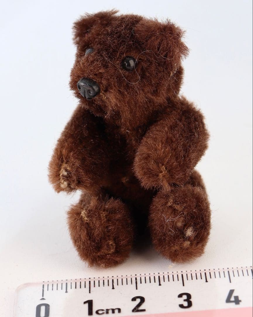 1950年代シュコー・ミニチュア・ペア2.5inch小型焦げ茶色の可愛いクマ
