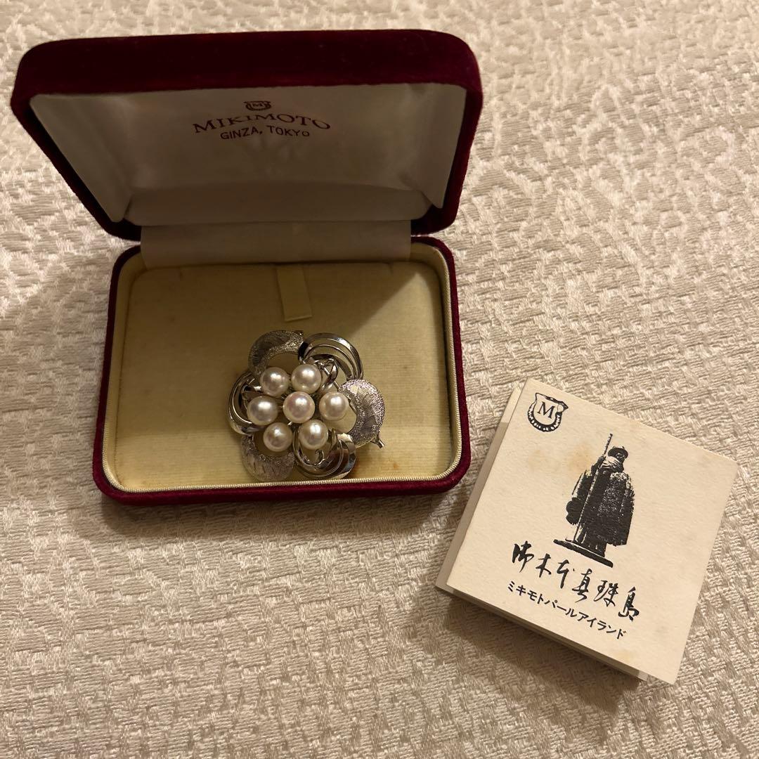 Mikimoto シルバーパールブローチ