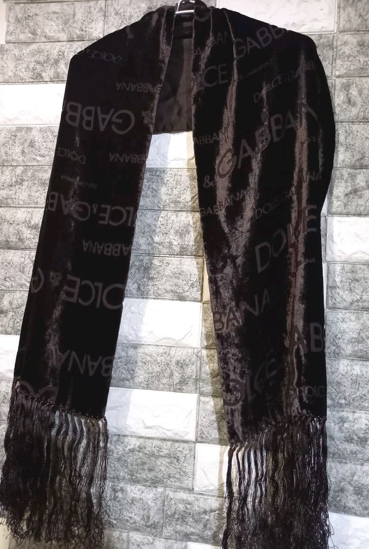 DOLCE&GABBANA　ブランドロゴ柄　ストール