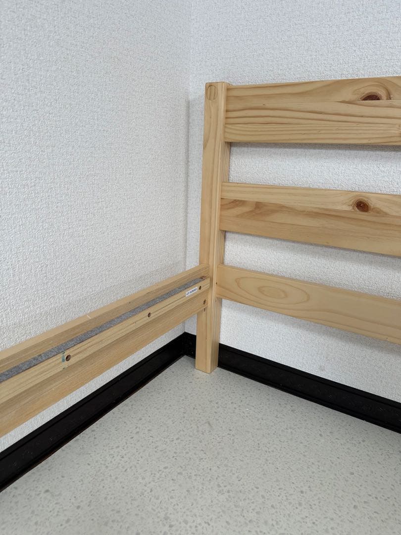 【引取限定】無印良品 シングルベッド フレーム パイン材 管理No.i4