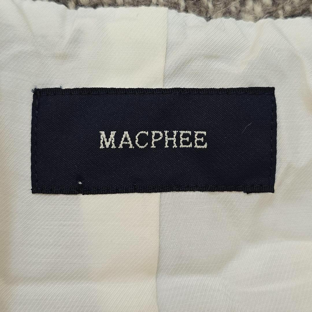 【美品】マカフィー マカフィー アルパカ混 ヘリンボーン フードコート 比翼仕立