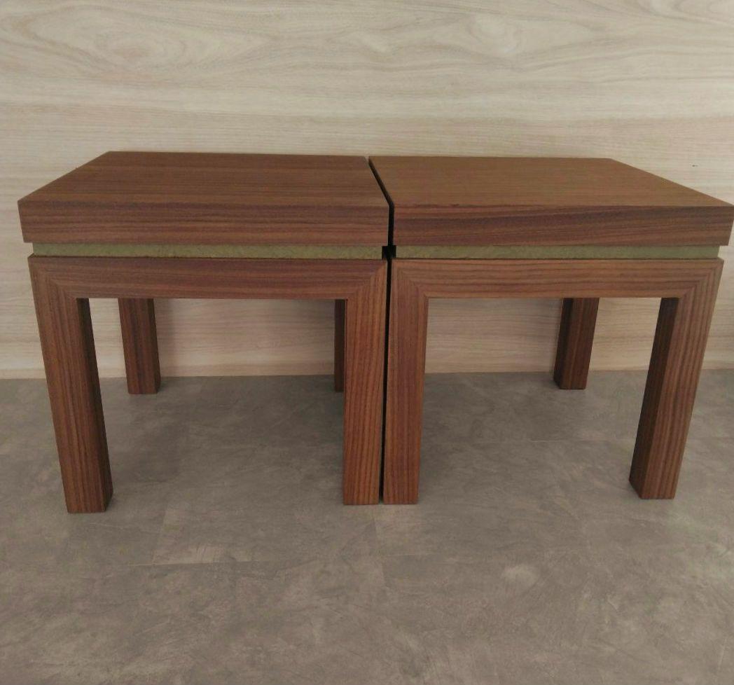 木製スピーカースタンド一対　ウォールナット