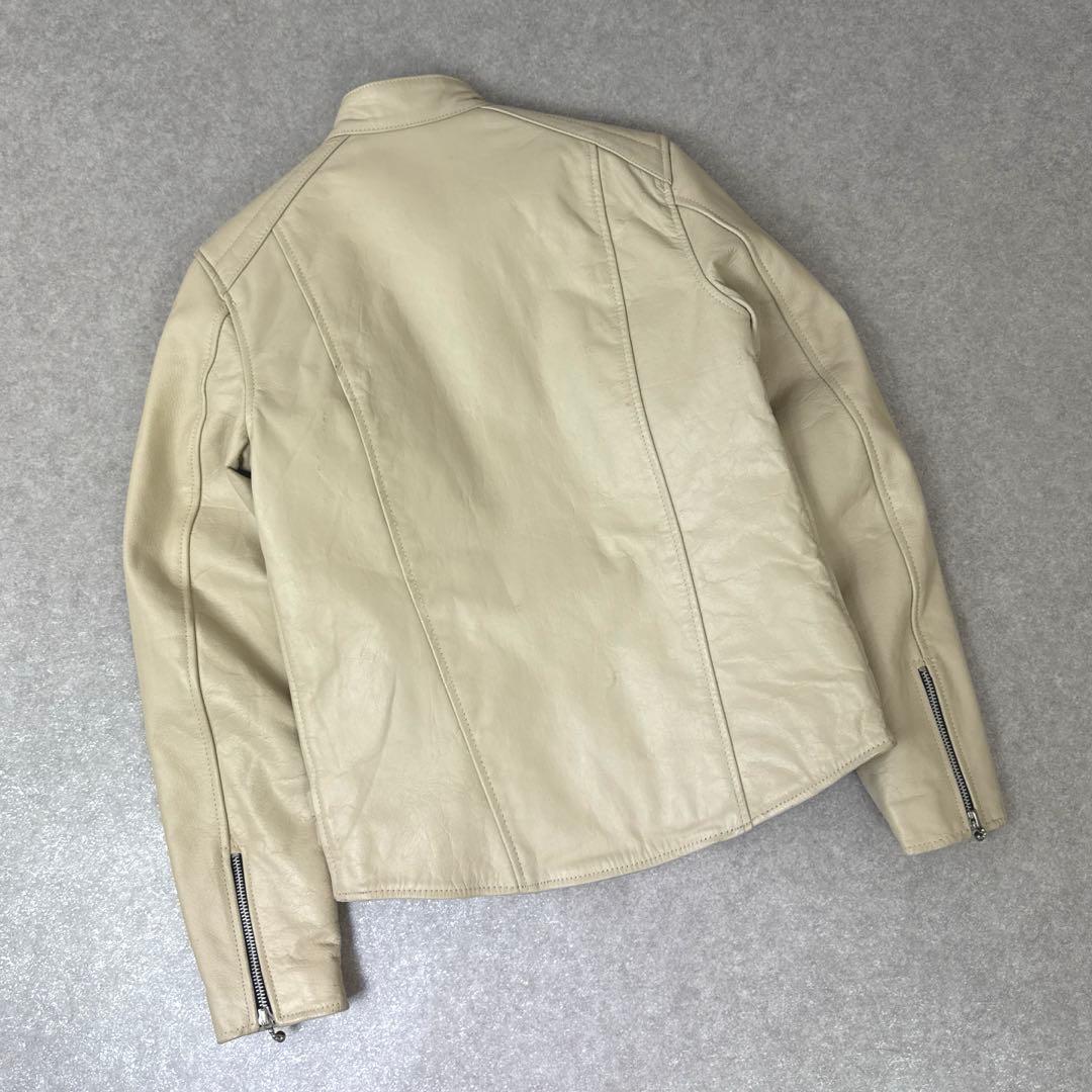 HORN WORKS バッファロー レザー ライダースジャケット ベージュ