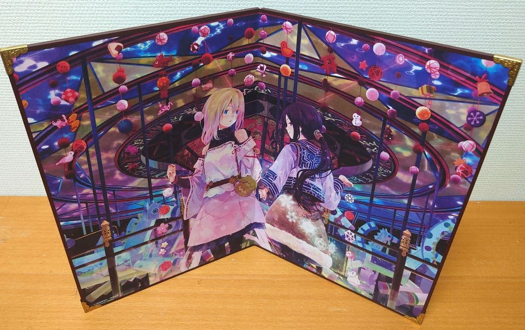 【美品】絵師100人展02 卓上屏風 高野音彦 はるになるよ ClariS