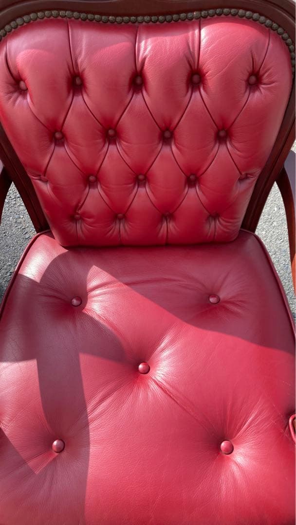 西洋アンティーク革ソファ3点セット引き取り可能　送料別途必要