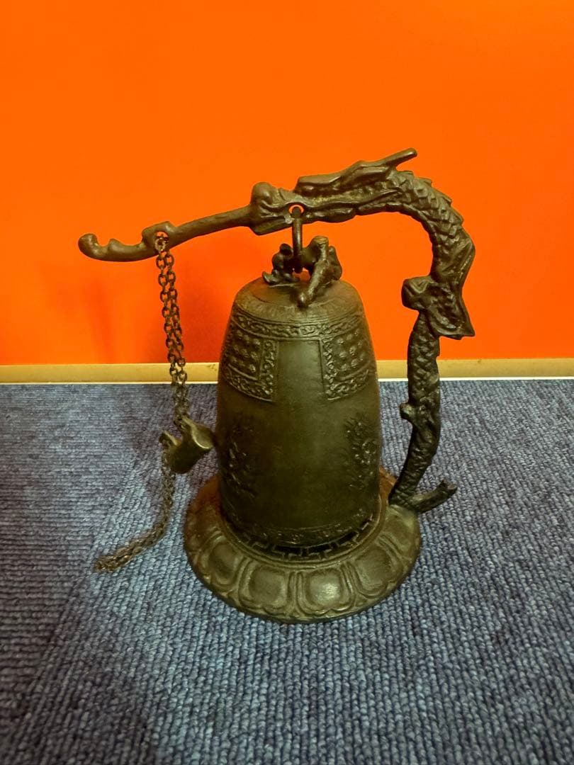 1820  伝統工芸　銅器　龍文　吊り鐘