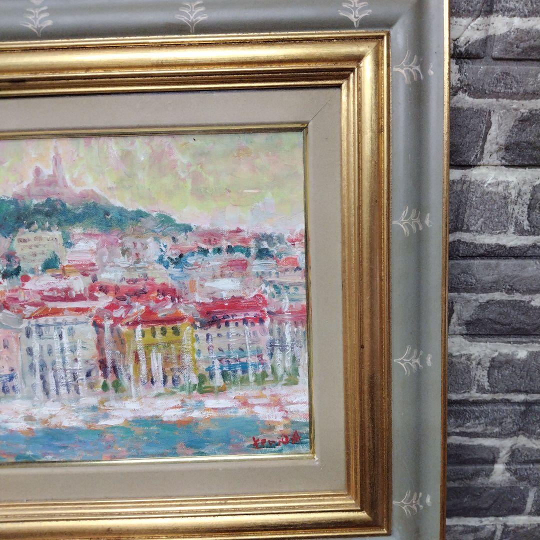 金色木製フレーム 油彩風景画