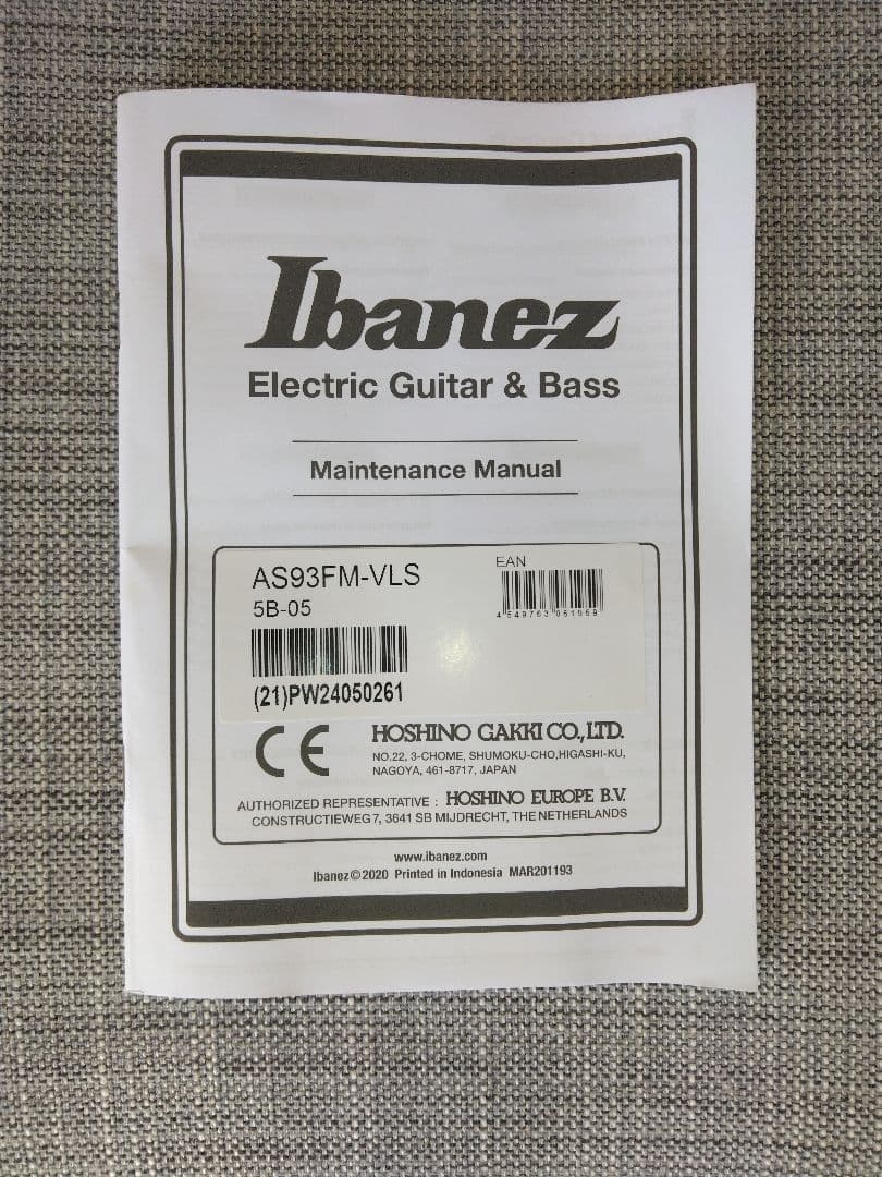 米*栖様 アイバニーズセミアコースティック ギター AS93FMーVSL 5Bー