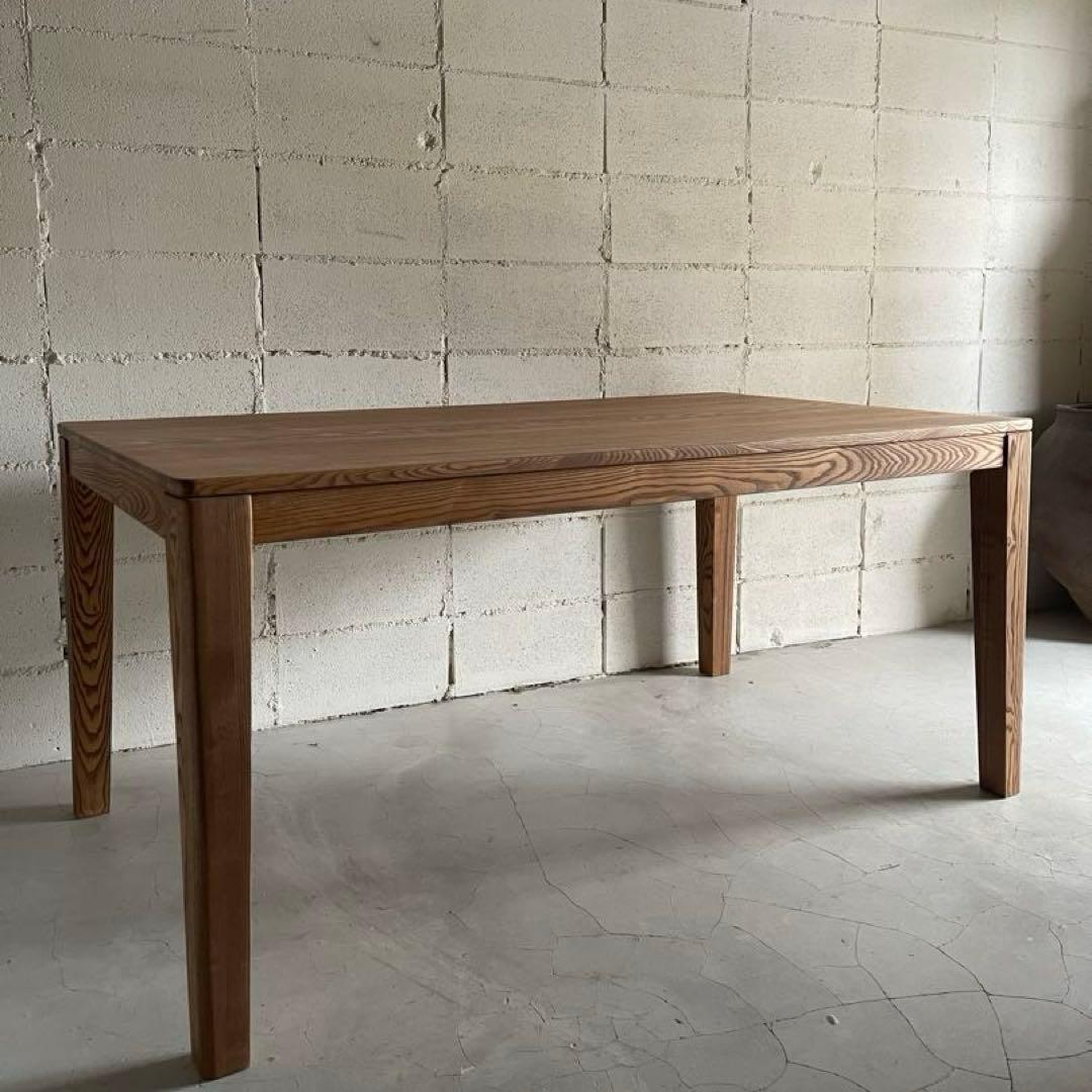 美品　天然木オーク無垢材　ダイニングテーブル　大手百貨店購入品　北欧　テーパー脚