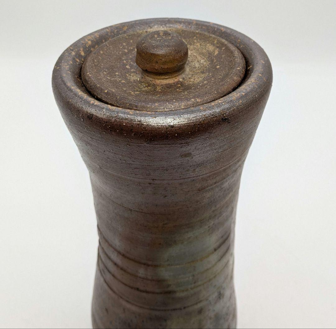 伝統工芸士 高原敏 備前焼 細水指B 共箱共布栞 水差し 抹茶道具 茶器 食器