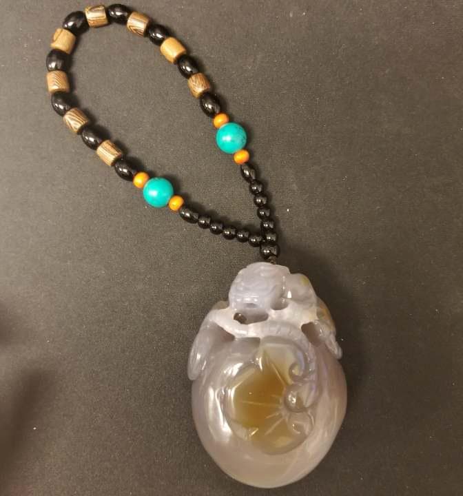 中国　白玉　ネックレス　骨董品　美術品