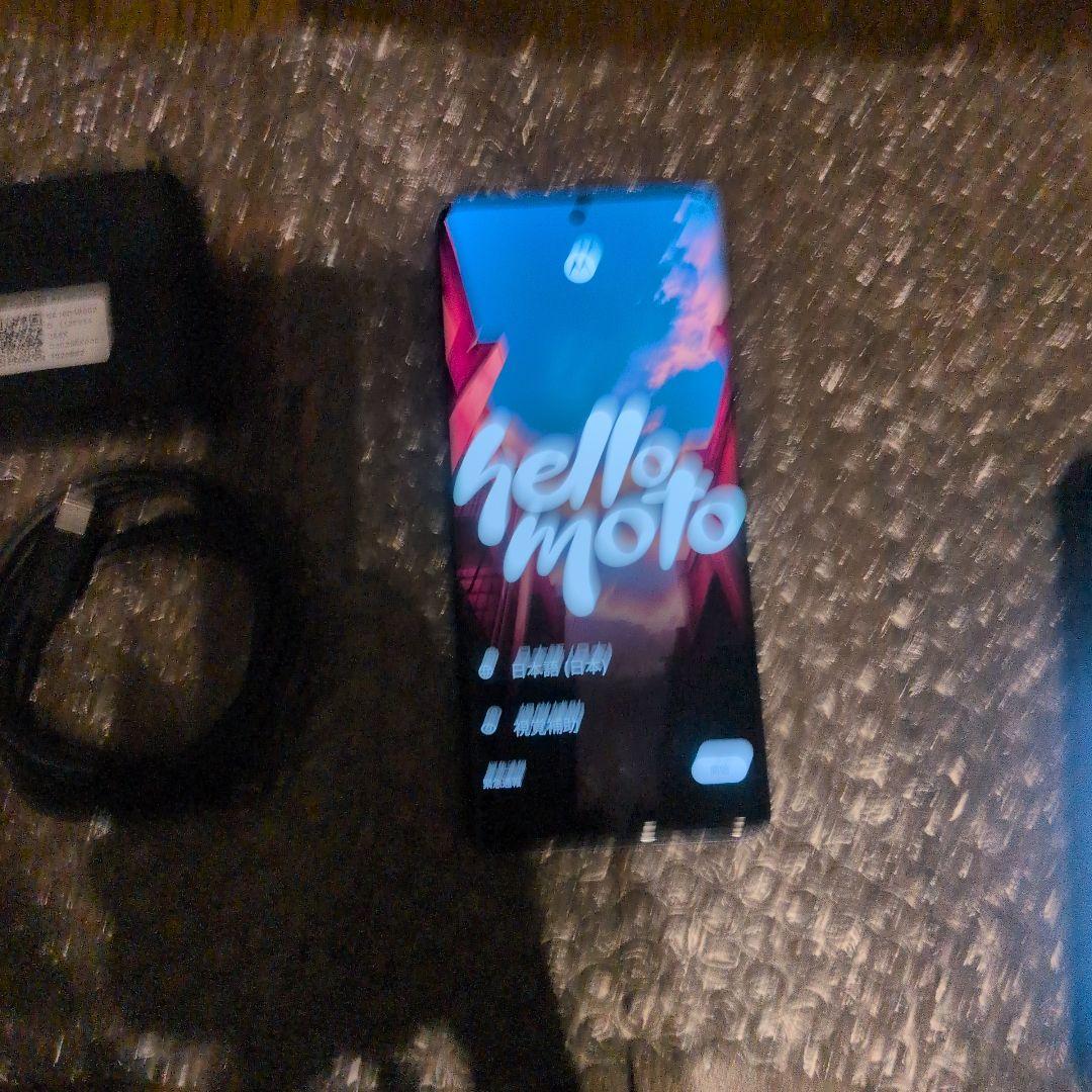 Motorola スマートフォン 青 充電器付き