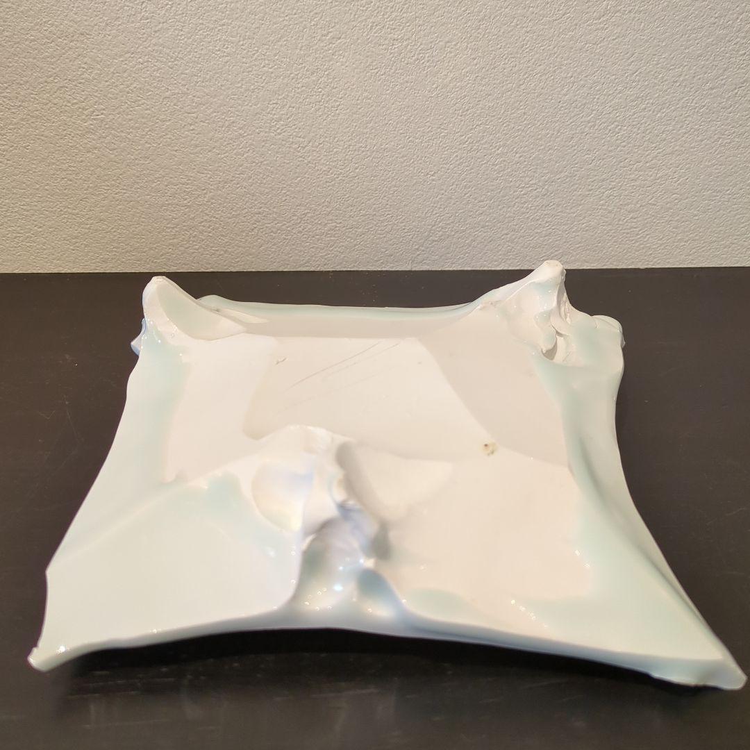 加藤委 造 青白磁 角皿