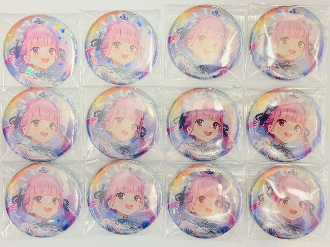 湊あくあ　ホロライブ 5th Fes ホログラム缶バッジ