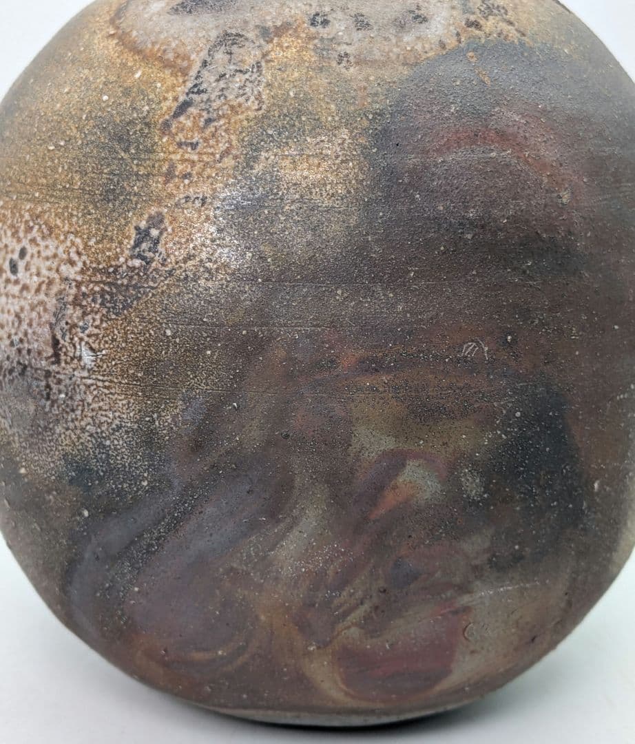 人間国宝 藤原雄 備前焼 一輪花生 用心箱 花入 花瓶 花器 フラワーベース 壺