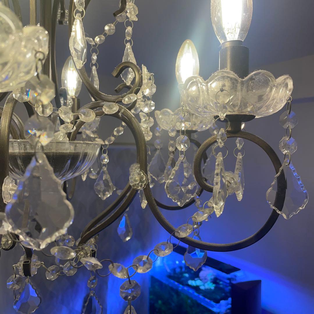 アンティーク調　ゴールドシャンデリア