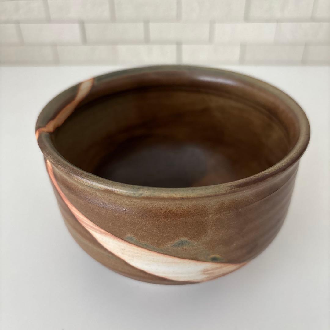 【新品未使用】抹茶茶碗　杉浦文泰作　瀬戸焼　御題『道』茶碗　共箱　ウコン布あり