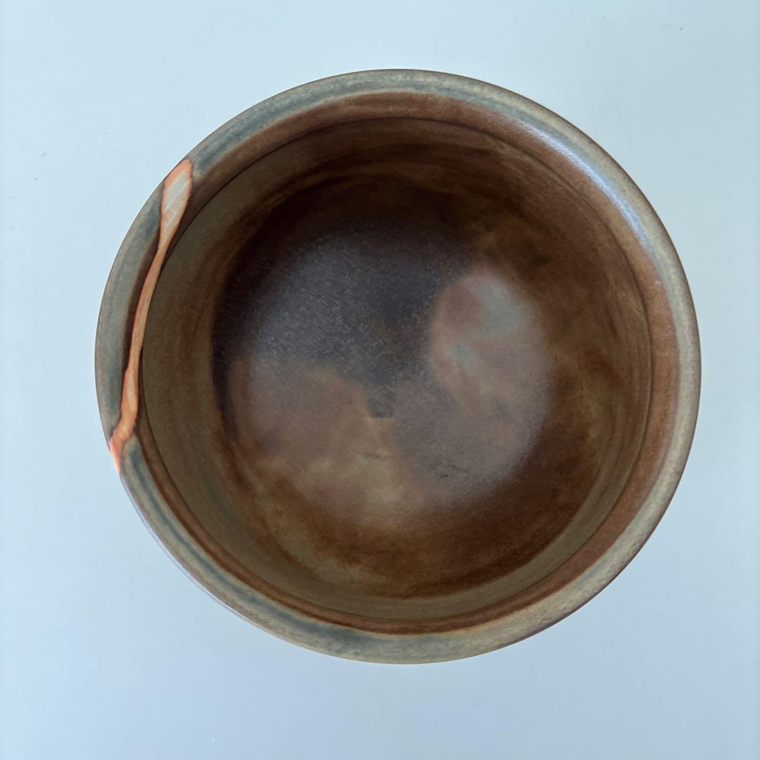 【新品未使用】抹茶茶碗　杉浦文泰作　瀬戸焼　御題『道』茶碗　共箱　ウコン布あり