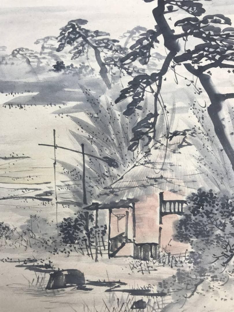 真作/田中日華/大原女/牡丹犬/山水図/花鳥図/三幅対/掛軸名家伝来AH-568