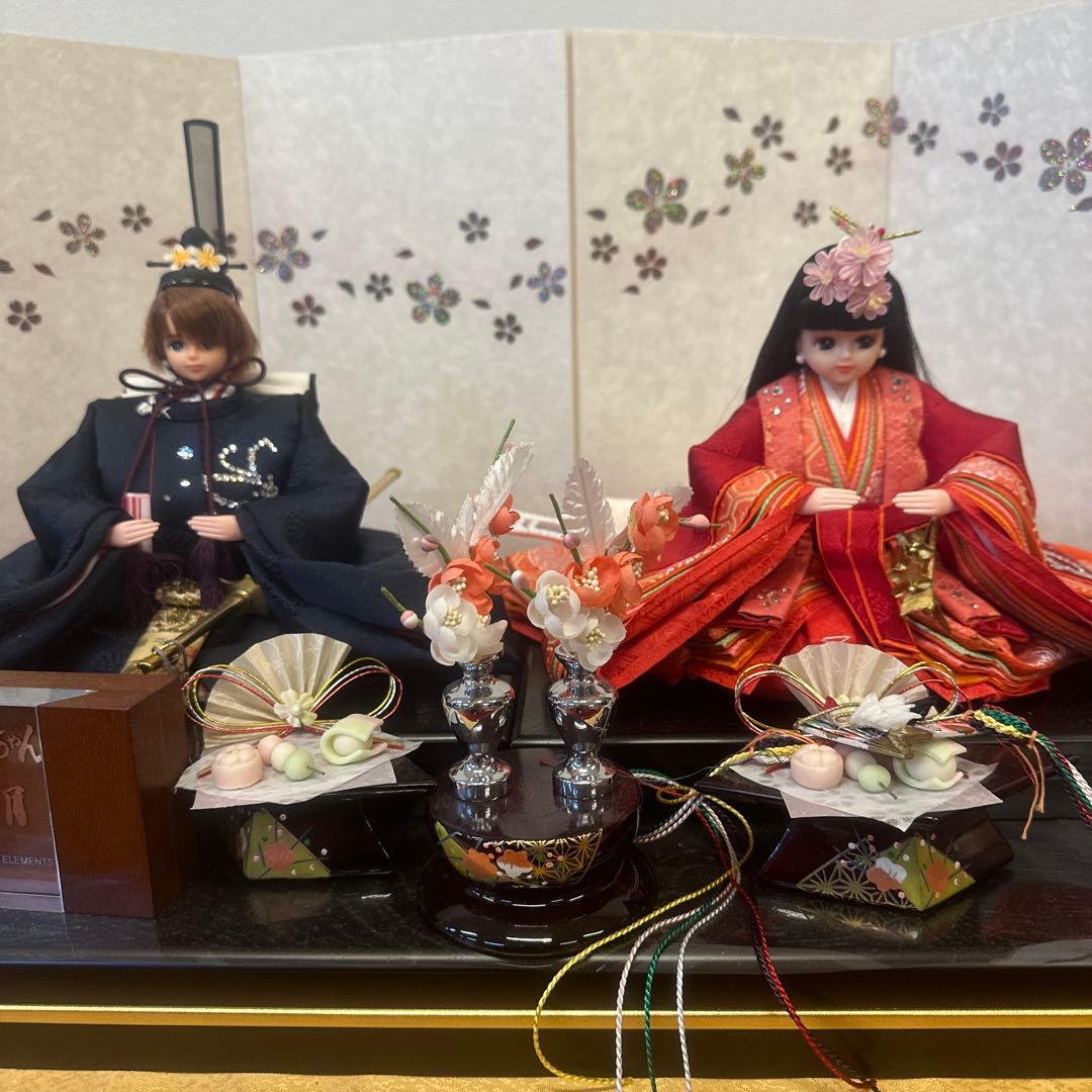 【定価20万円】リカちゃん雛人形 木製道具付 高級雛飾りスワロフスキー ひな祭り