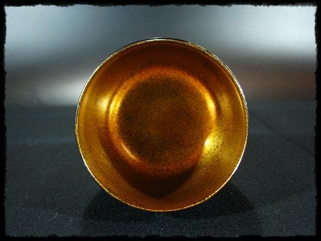 時代 金蒔絵 松鶴流水文 棗 内梨子地 茶道具 u50