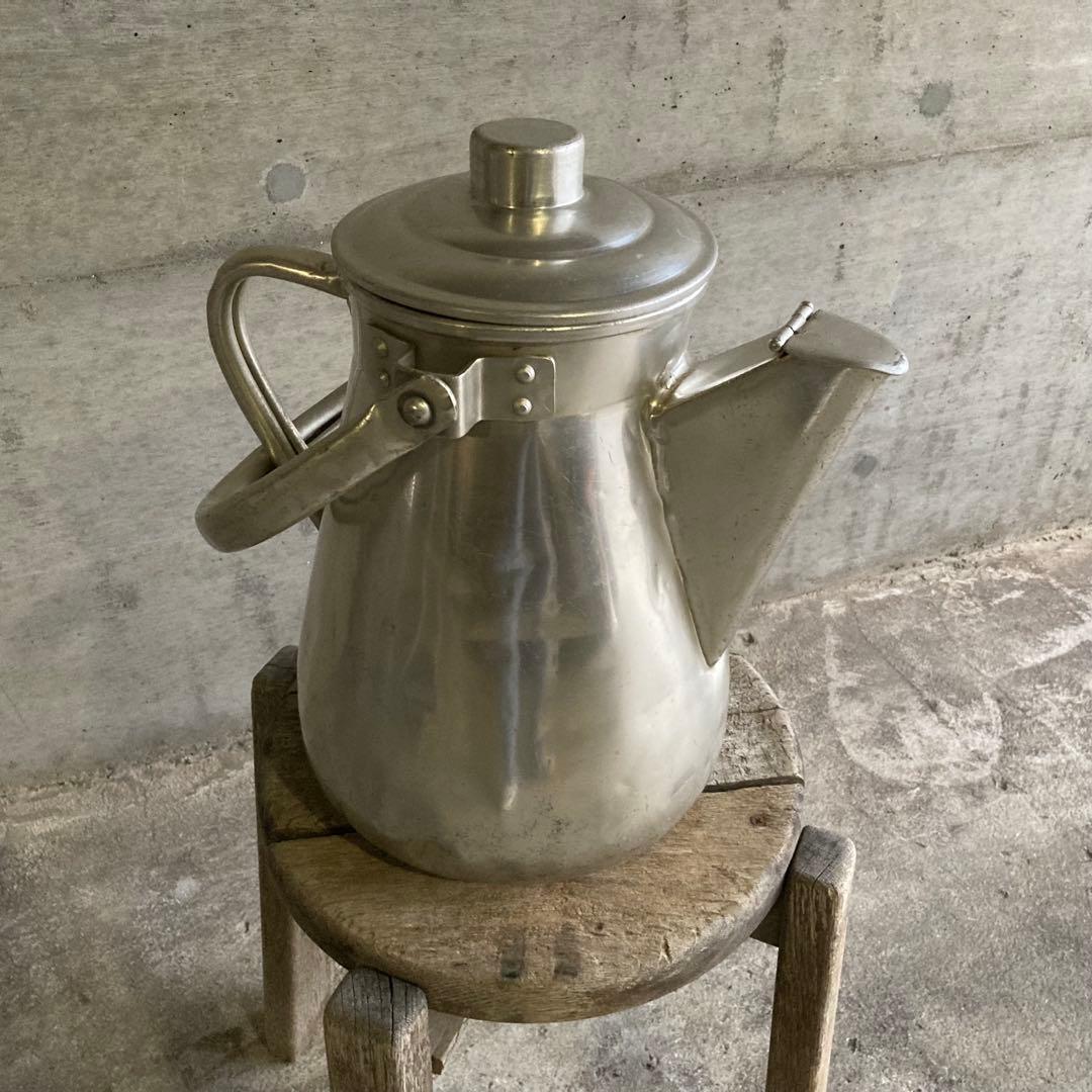 ミルクポット ケトル 学校 給食 容器 大型 アルミ 金属 レトロ ヴィンテージ