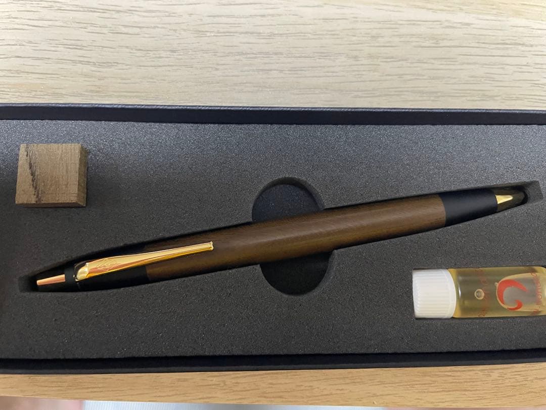 野原工芸　神代欅　シャープペンシル　ゴールド