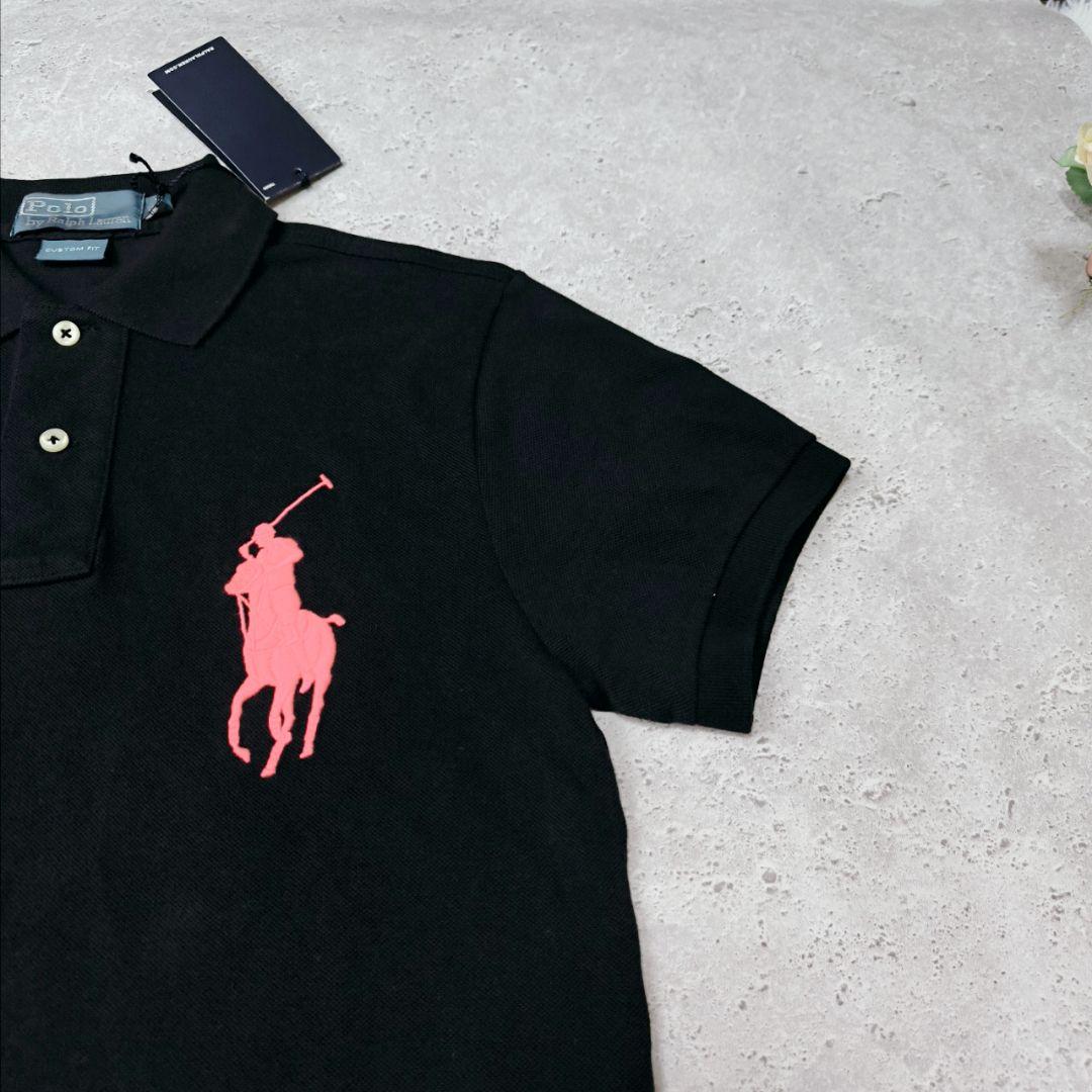 POLO RALPH LAUREN ポロシャツ　刺繍　ブラック　ビッグポニー
