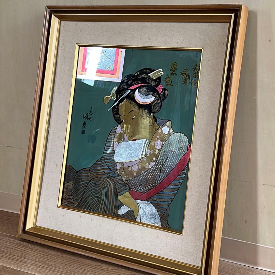 浮世絵　歌川国貞　春画　メタリック　モダンアート　絵画