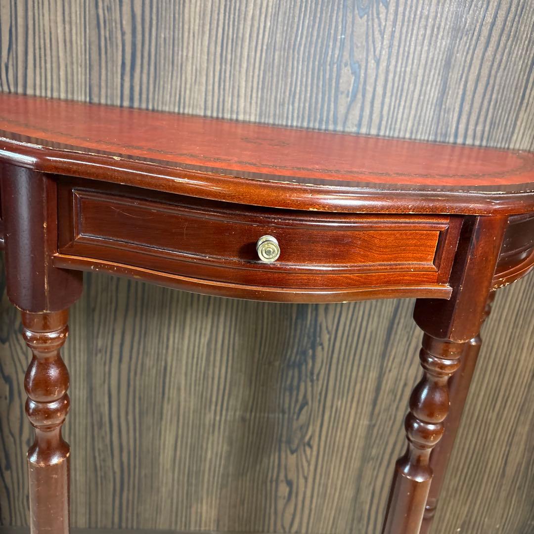 l*h様 希少　イギリス　英国　アンティーク　ハーフムーンテーブル　コンソールテ