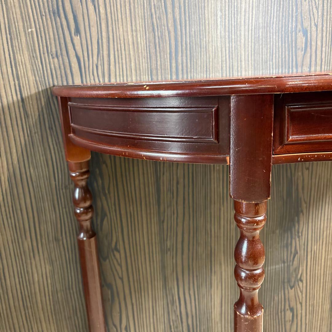 l*h様 希少　イギリス　英国　アンティーク　ハーフムーンテーブル　コンソールテ