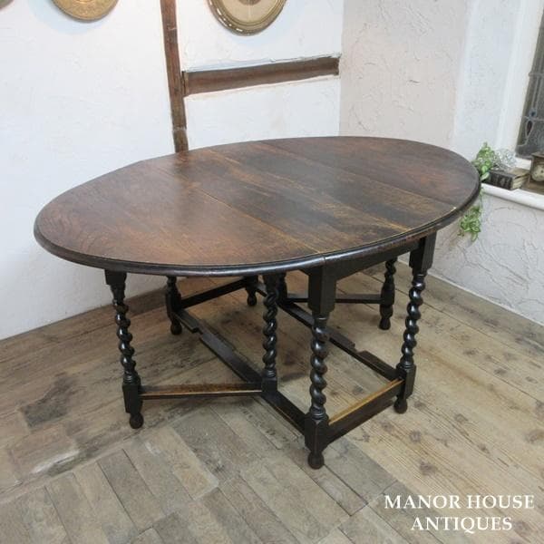 イギリス アンティーク 家具 ゲートレッグテーブル ツイスト 英国 6127e