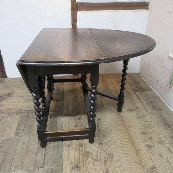 イギリス アンティーク 家具 ゲートレッグテーブル ツイスト 英国 6127e