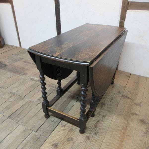 イギリス アンティーク 家具 ゲートレッグテーブル ツイスト 英国 6127e