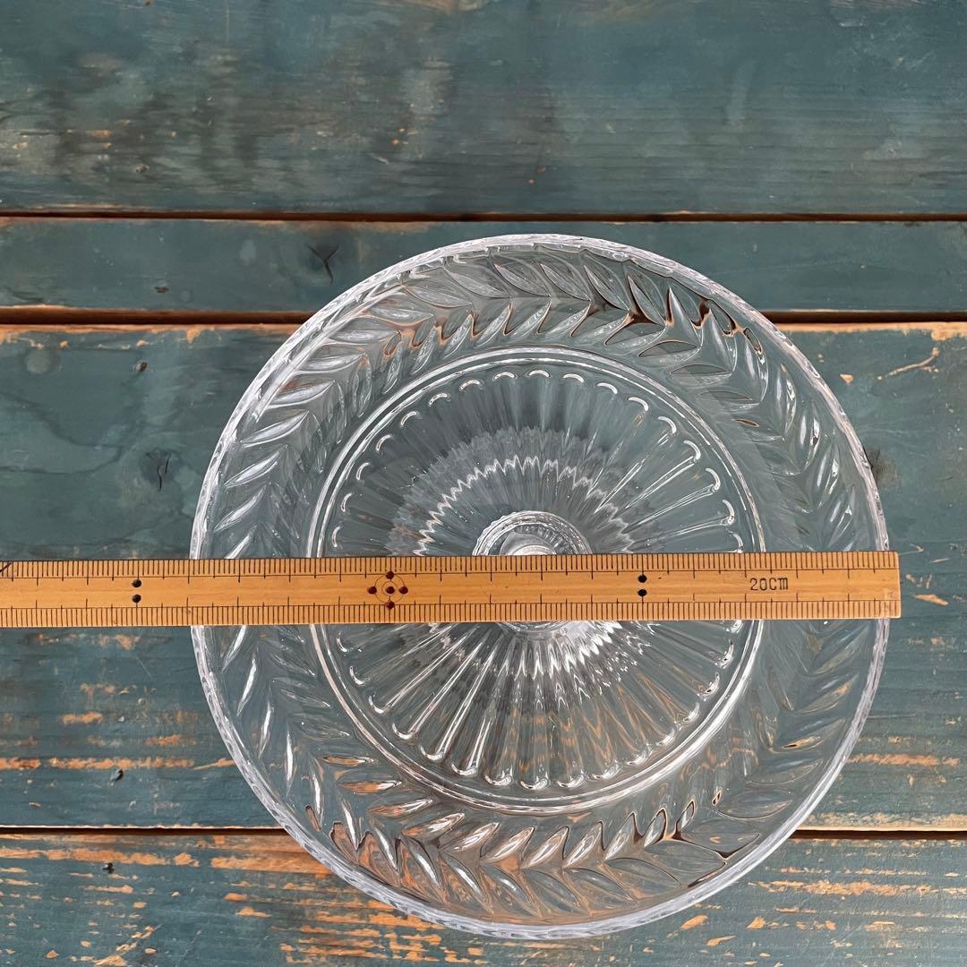 アンティーク/フランス製/ガラス/コンポート