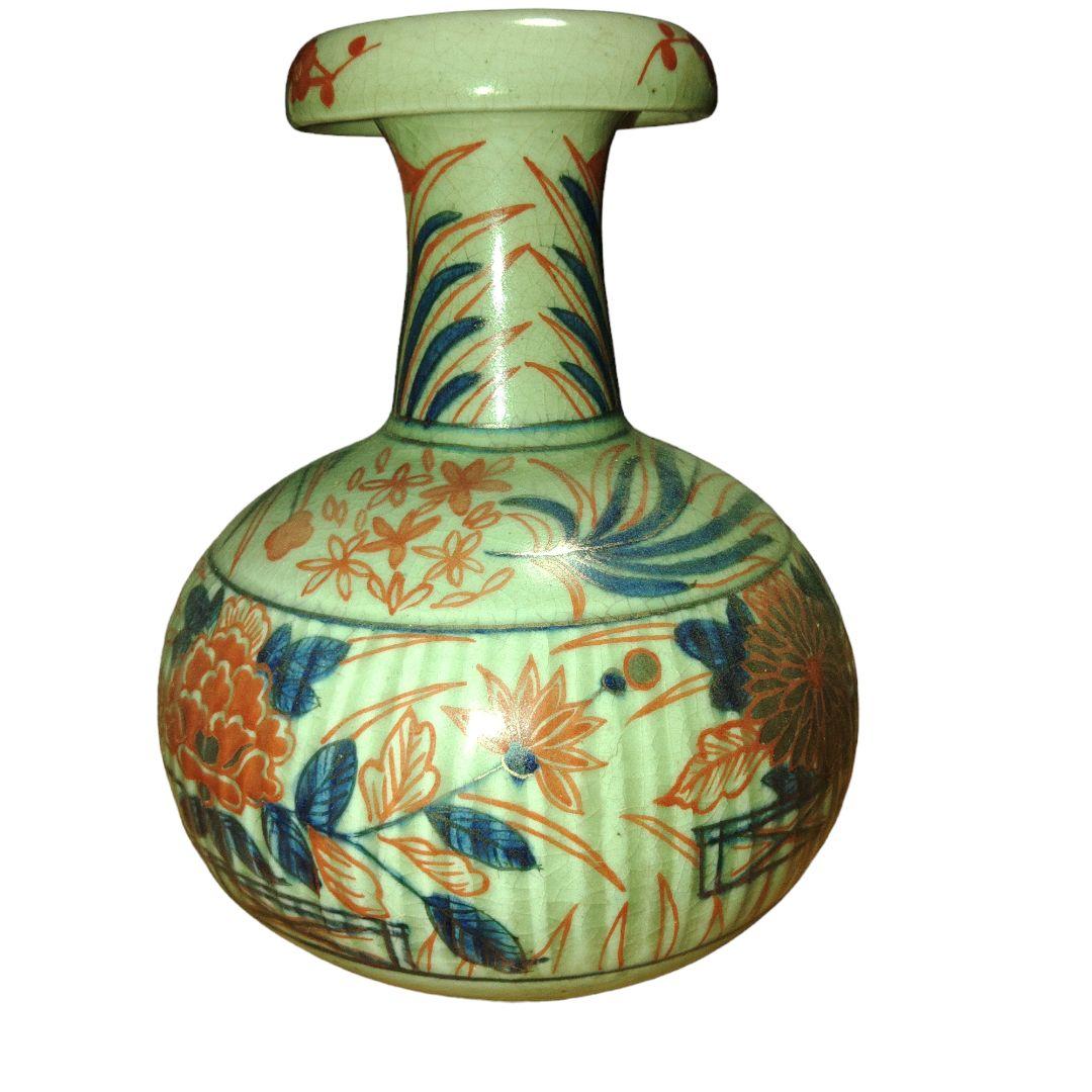 草花文ケンディ水注　アンティーク