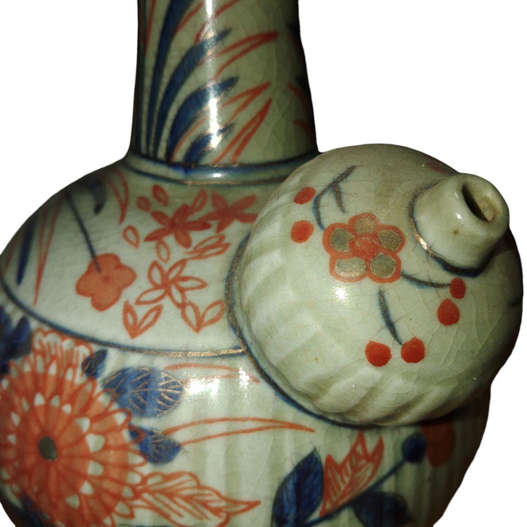 草花文ケンディ水注　アンティーク